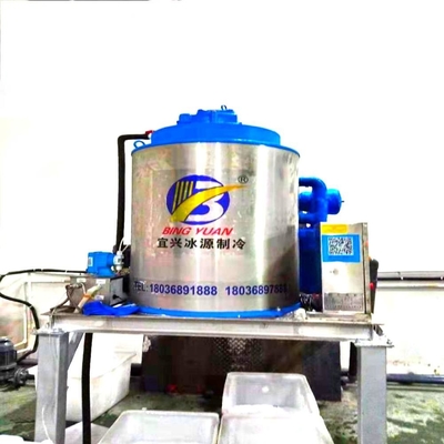 Otomatis 1 2 3 5 Mesin Pembuat Es Flake 10 Ton 3P 380Volt 50Hz