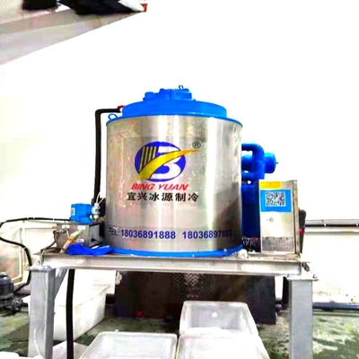 Otomatis 1 2 3 5 Mesin Pembuat Es Flake 10 Ton 3P 380Volt 50Hz