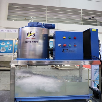Otomatis 1 2 3 5 Mesin Pembuat Es Flake 10 Ton 3P 380Volt 50Hz