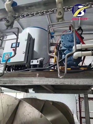 SUS304 Mesin Pembuat Es Serpihan Stainless Steel 8ton Untuk Ikan