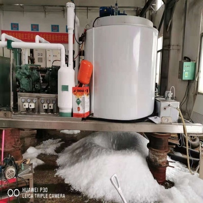 Evaporative Cooling 15tons/Day Ice Flake Maker Machine Kontrol PLC