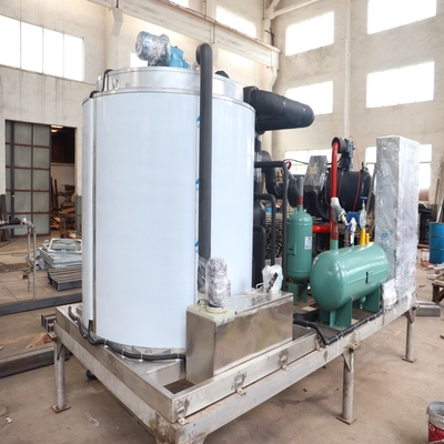 Evaporative Cooling 15tons/Day Ice Flake Maker Machine Kontrol PLC