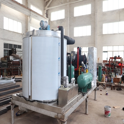 Evaporative Cooling 15tons/Day Ice Flake Maker Machine Kontrol PLC