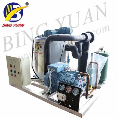 Evaporative Cooling 10KW R404A Mesin Pembuat Es Serpihan Salju, Mesin Es 3 Ton