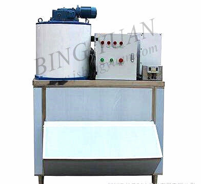 2.8KW 800KG Mesin Pembuat Es Flake Industri, Mesin Es Flake Kecil